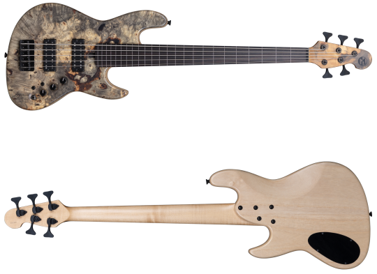 Maruszczyk Instruments Elwood L 5p Buckeye Burl Fretless